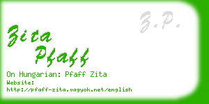 zita pfaff business card